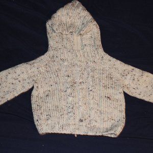 Handmade back-zip baby sweater